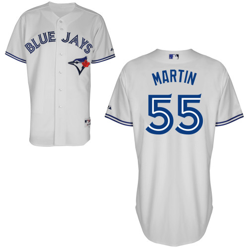 Russell Martin #55 MLB Jersey-Toronto Blue Jays Men's Authentic Home White Cool Base Baseball Jersey